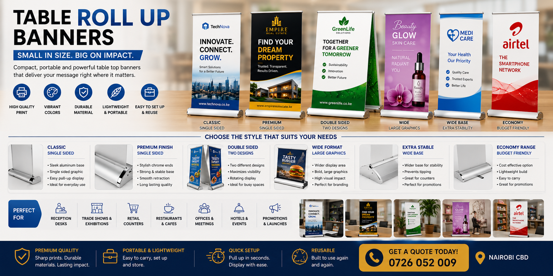 Banner Table Rollup Printing