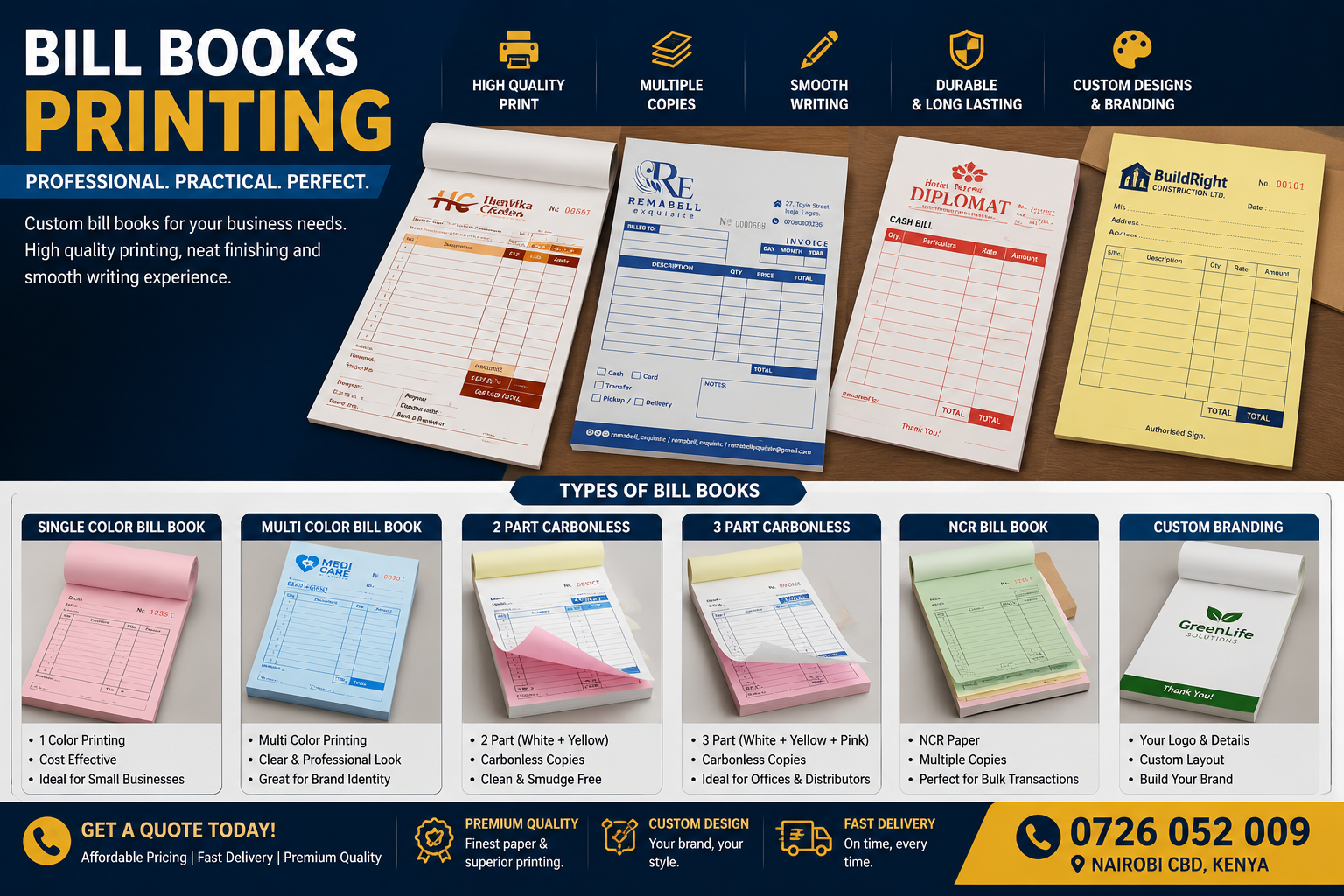 Bill Books Printing in nairobi
