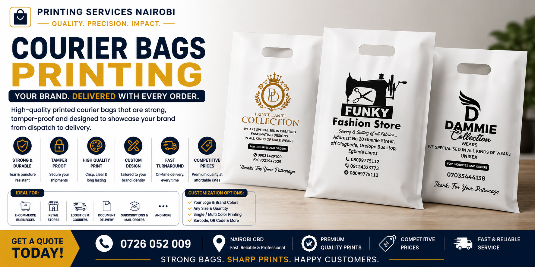 Courier Bags branding