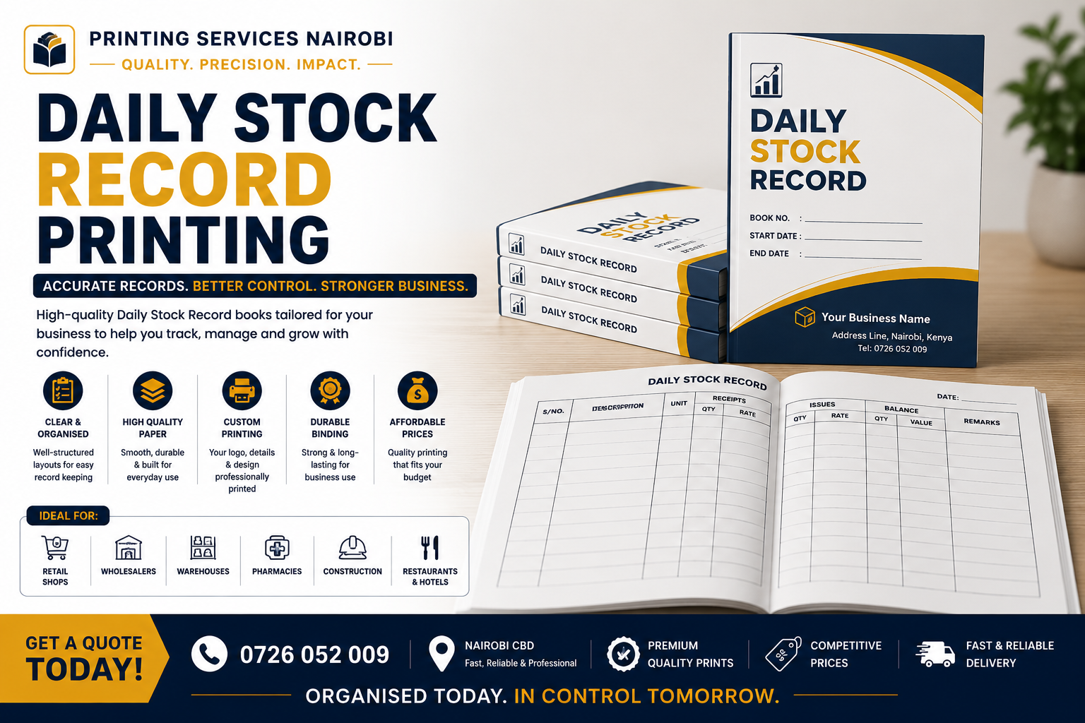 Daily Stock Record Printing