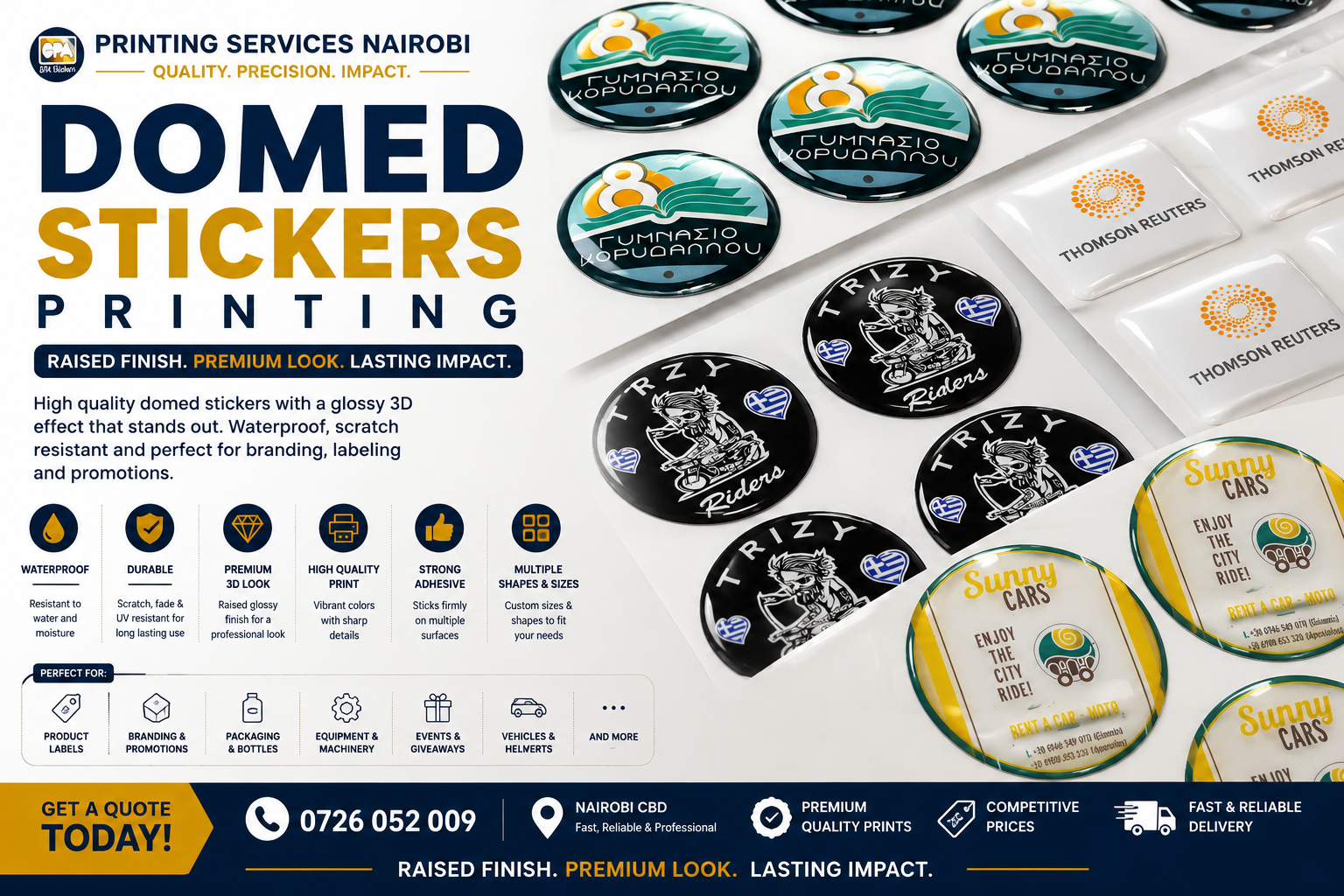 Domed Stickers Printing