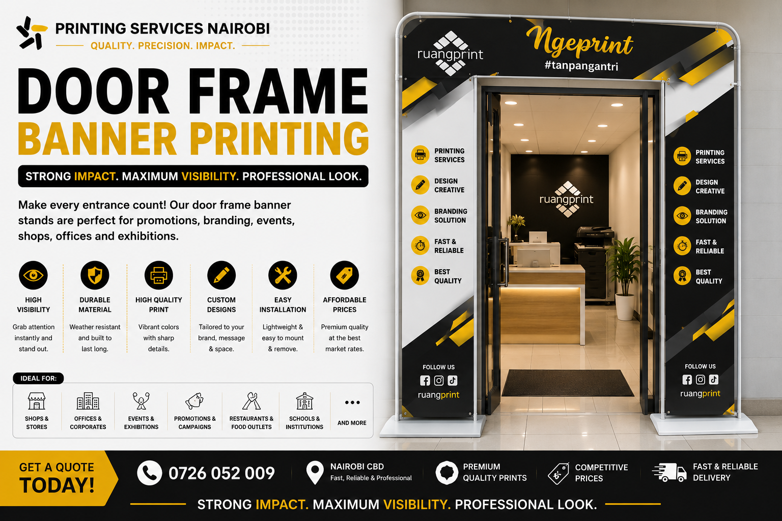Door Frame Banner Printing in nairobi Door Frame Banner Printing in nairobi