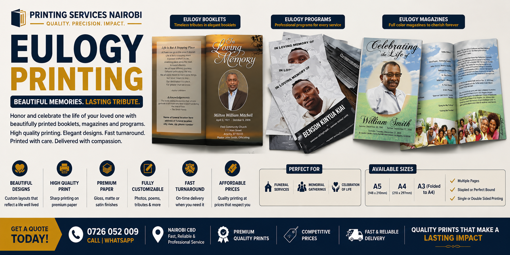 Eulogy Printing
