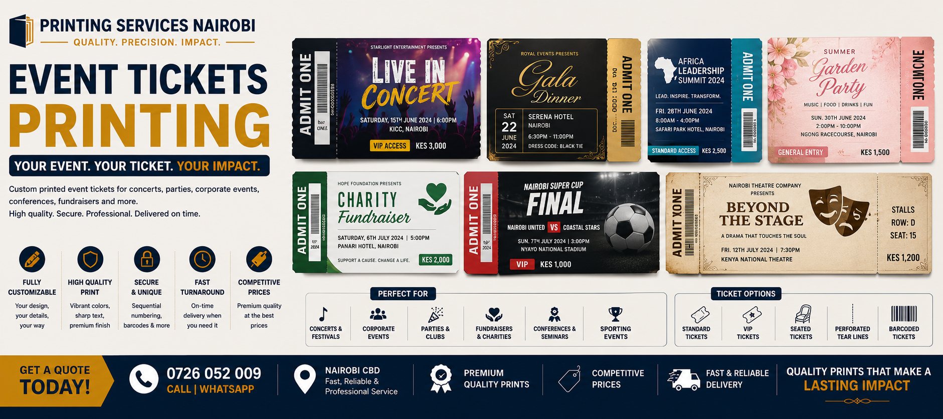 Event Tickets Printing in nairobi