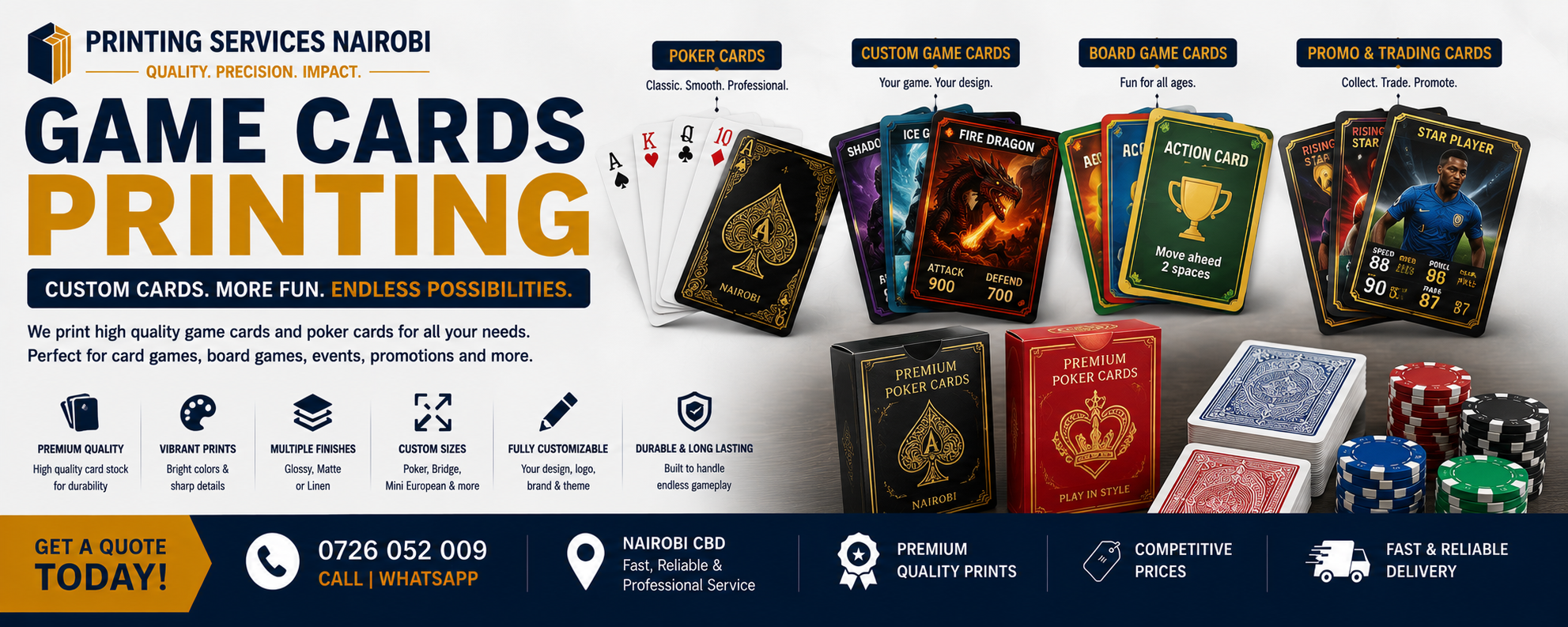 Game Cards Printing Services in Nairobi