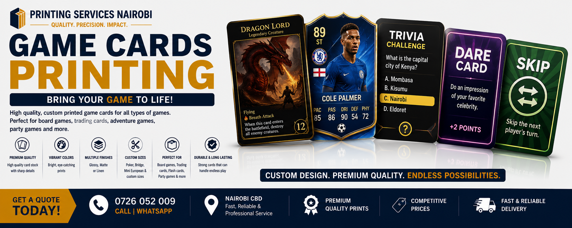 Game Cards Printing