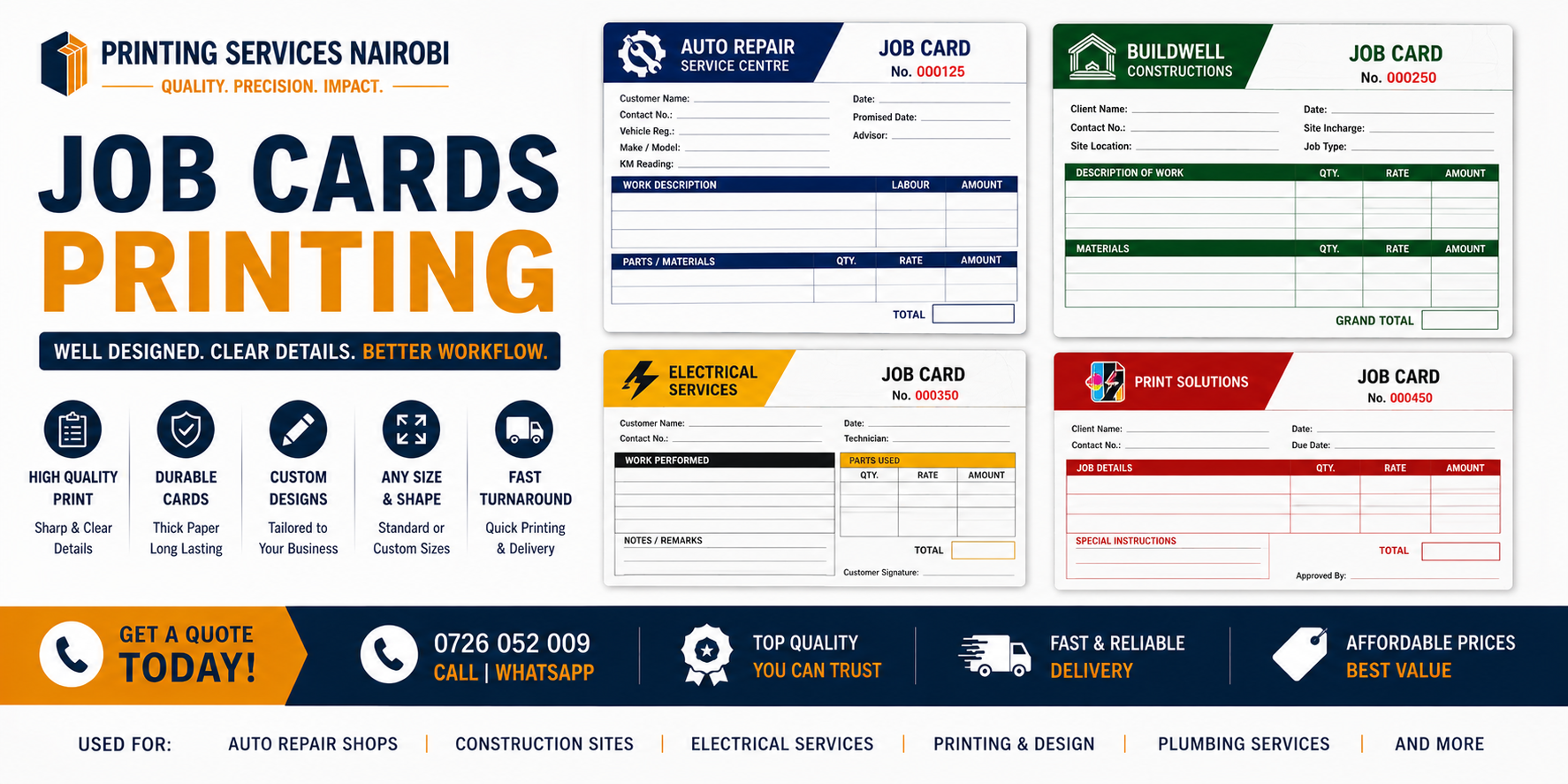 Job Cards Printing in nairobi