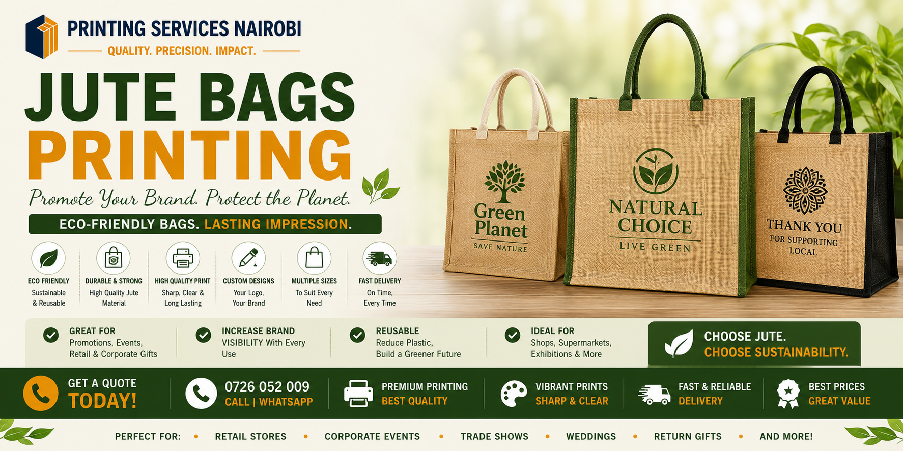 Jute Bags Printing