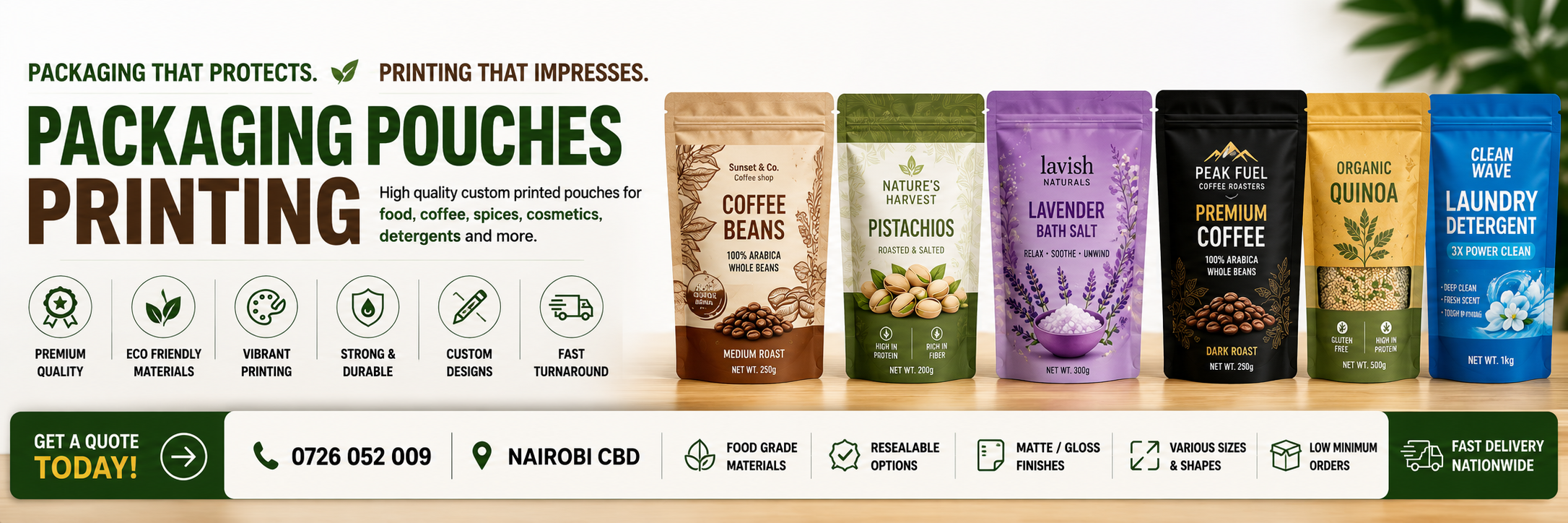 Packaging Pouches branding