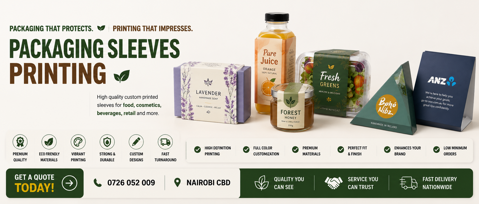 Packaging Sleeves Printing in nairobi