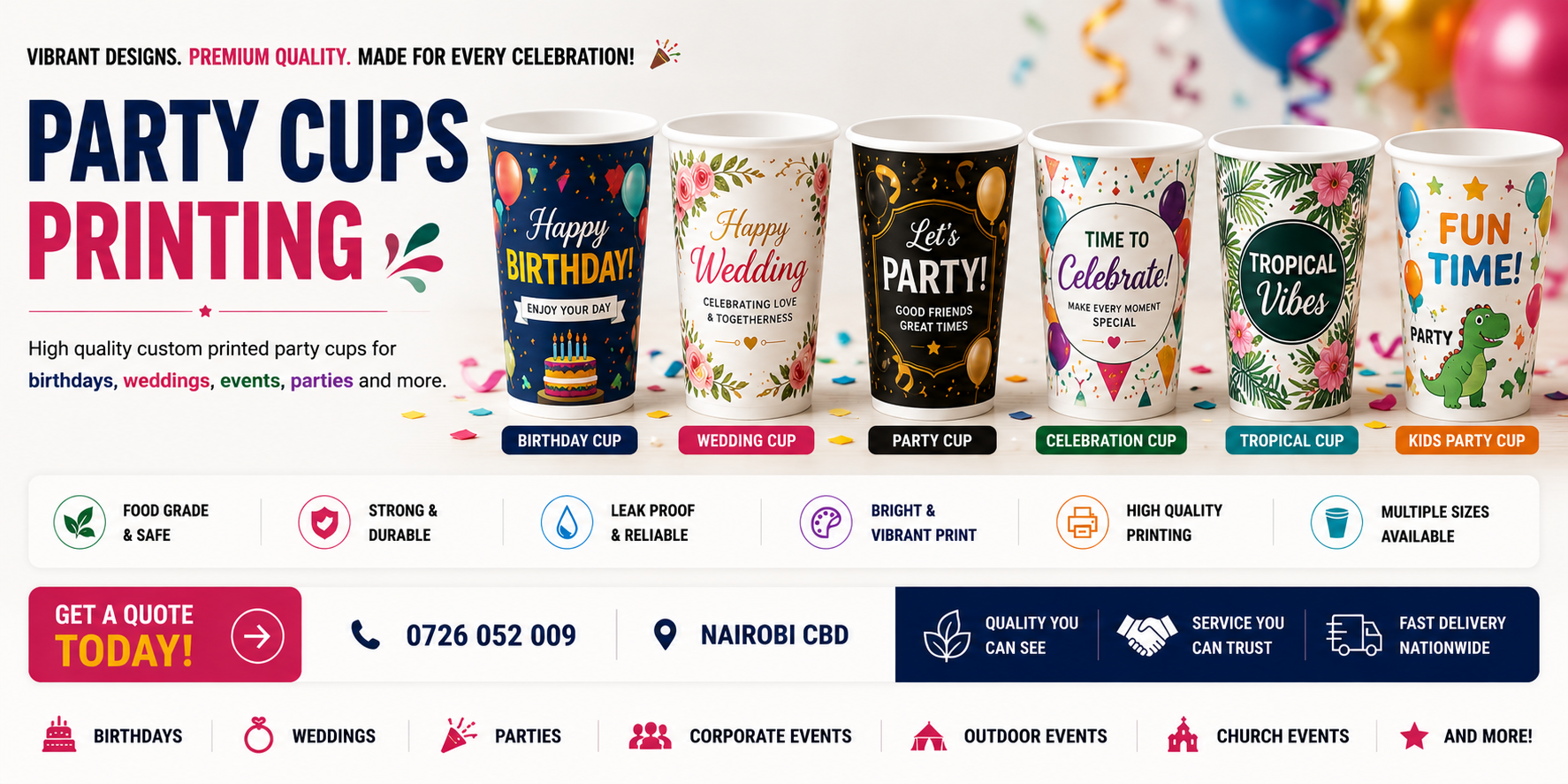 Party Cups branding Party Cups branding