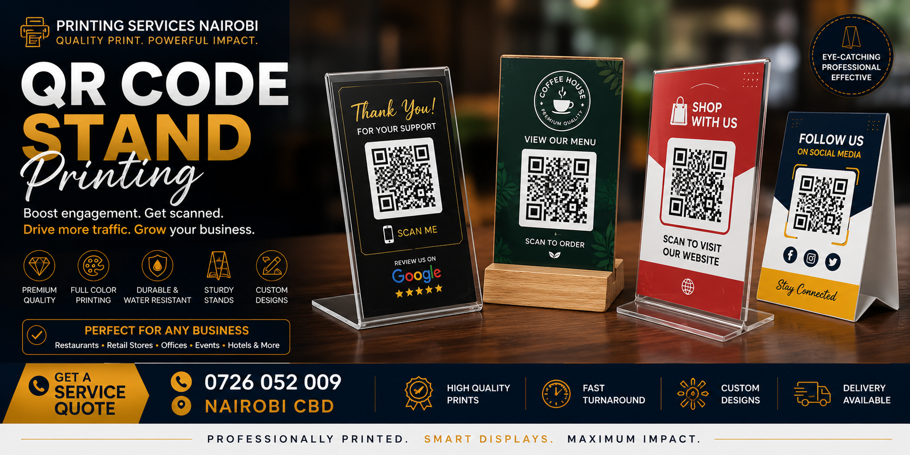 QR Code Stand Printing
