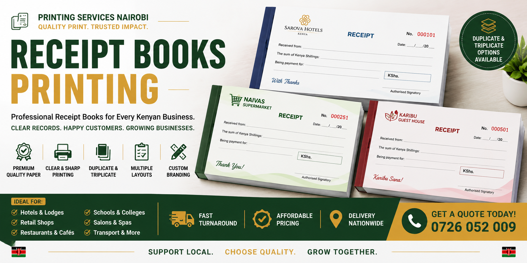 Receipt Books Printing