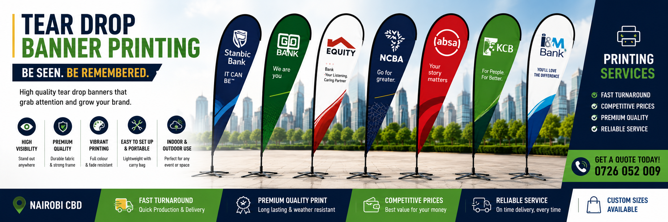 Tear Drop Banner Printing in nairobi Tear Drop Banner Printing in nairobi