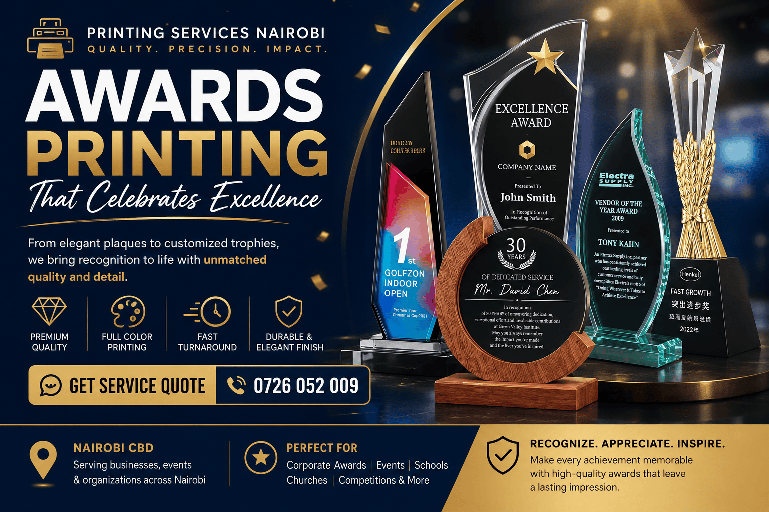 awards printing